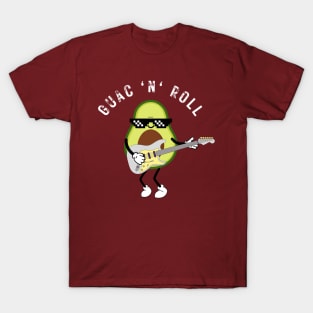 Guac 'n' Roll avocado guitarist T-shirt T-Shirt